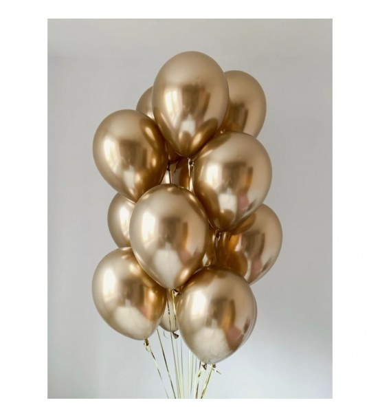 Gold Helyumlu Balon Demeti 13 Adet