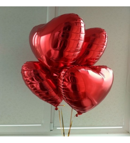 4 Adet Helyumlu Kalp Balon