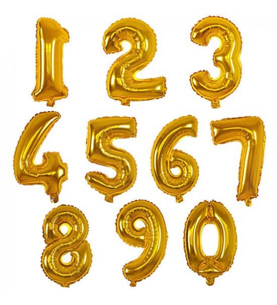 Gold Helyum Sayı Balonu