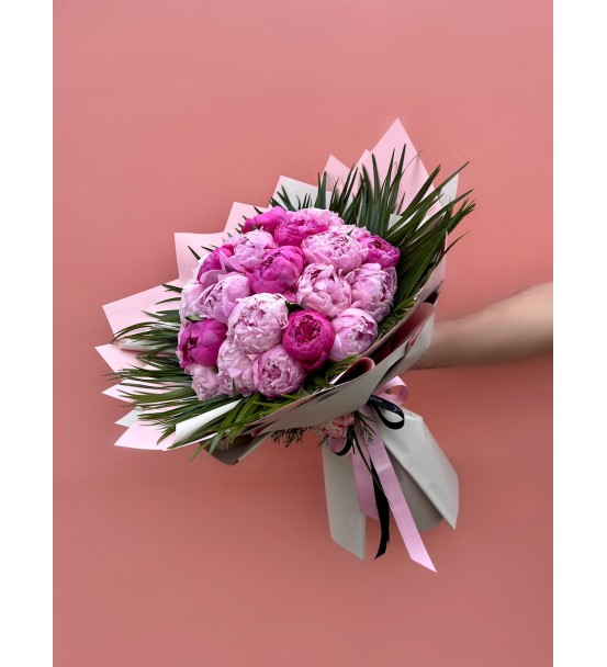 Lüks Pembe Şakayık Buketi